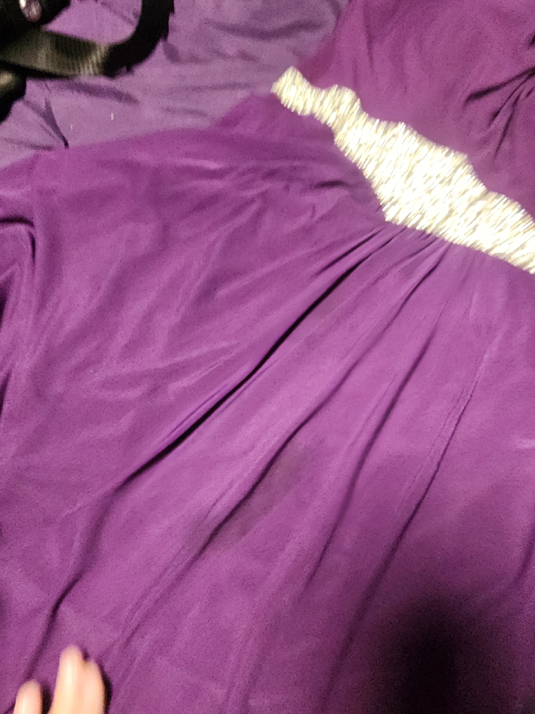 Purple Dress with Glitter Trim - photo 2
