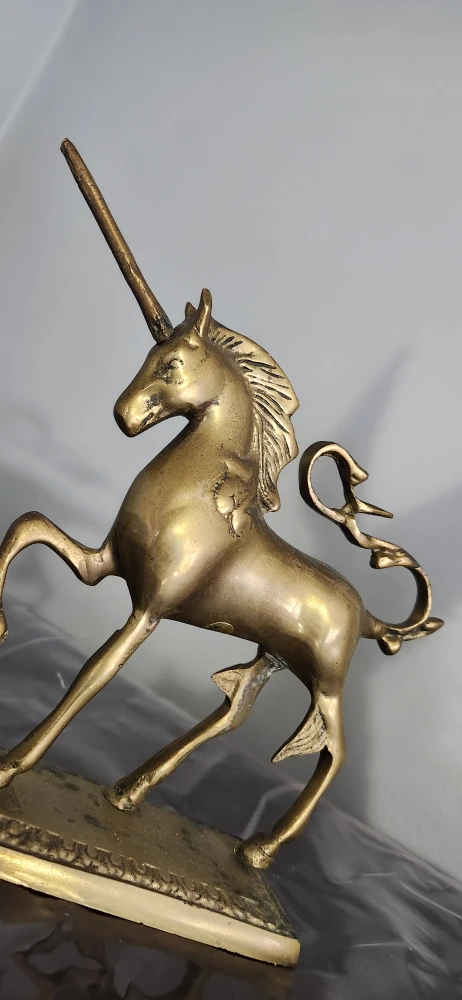 Solid Brass Unicorn Statue - photo 3