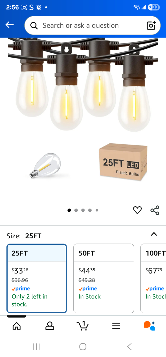 Outdoor String Lights LED 25 FT, Patio Lights - photo 5