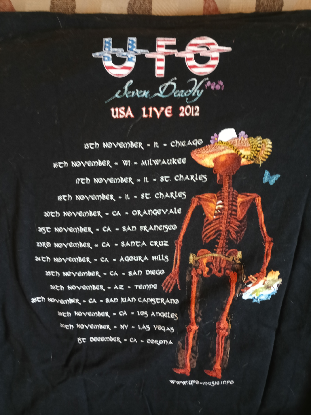 UFO Seven Deadly USA LIVE 2012 T-Shirt - photo 2