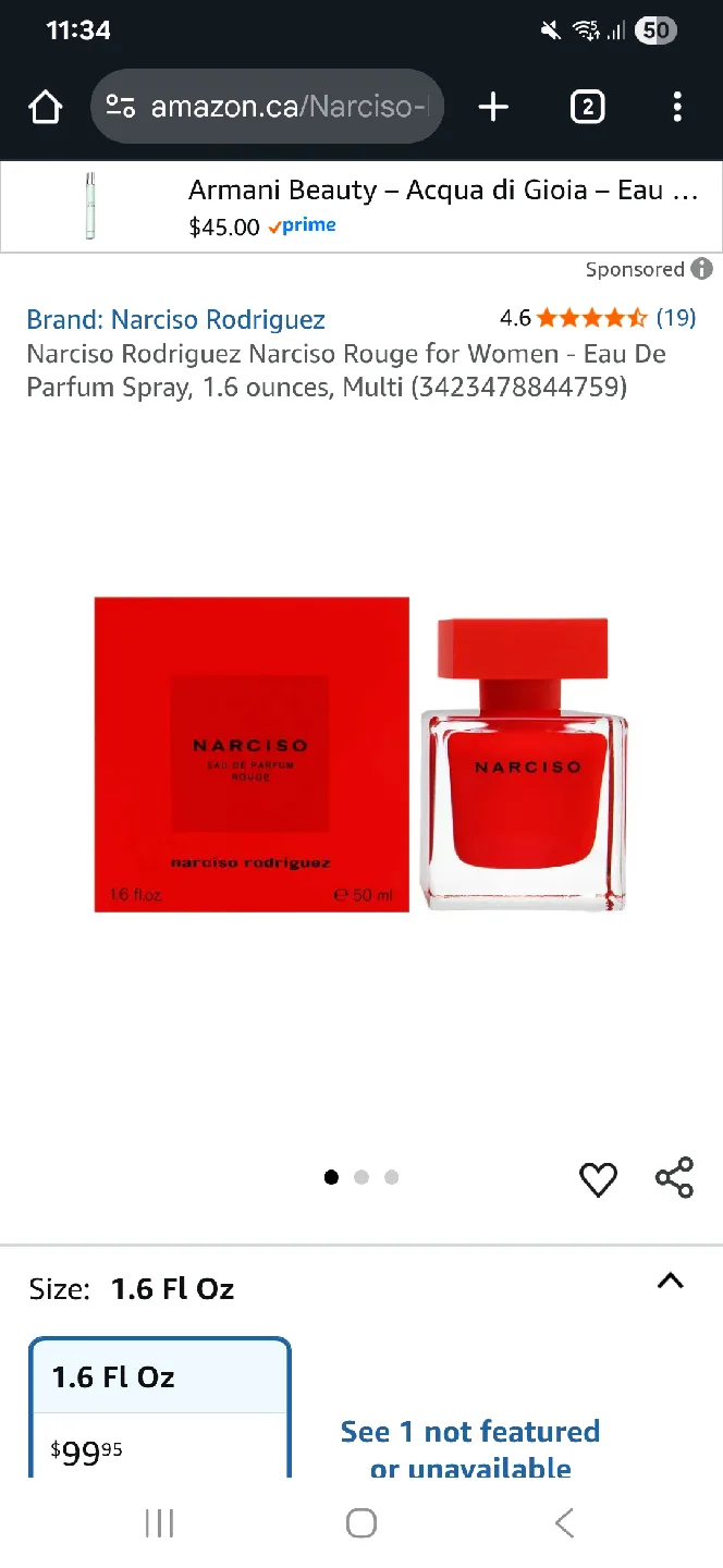 Narcisco rouge perfume thumbnail