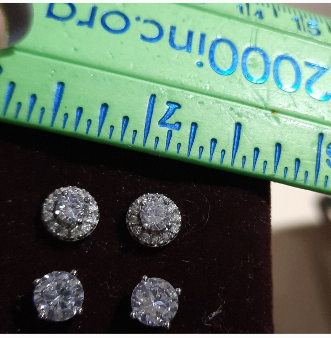 Genuine solid sterling silver CZ earrings lot gift 🎁 - photo 3