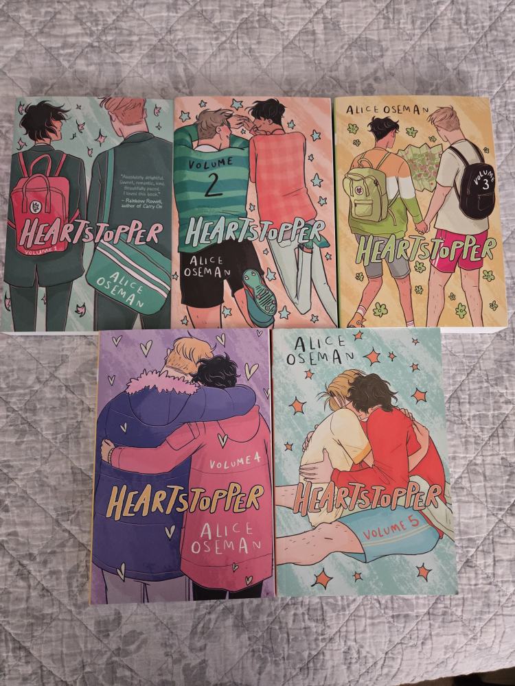 Heartstopper Volumes 1-5 by Alice Oseman