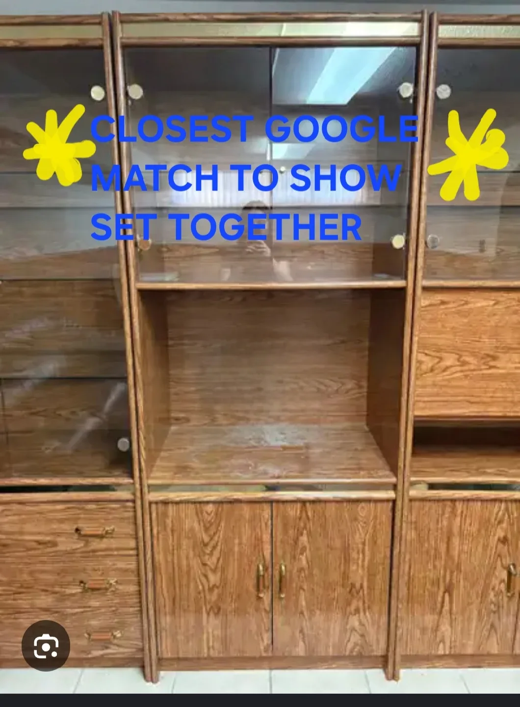 Free Vintage Oak Display Cabinet