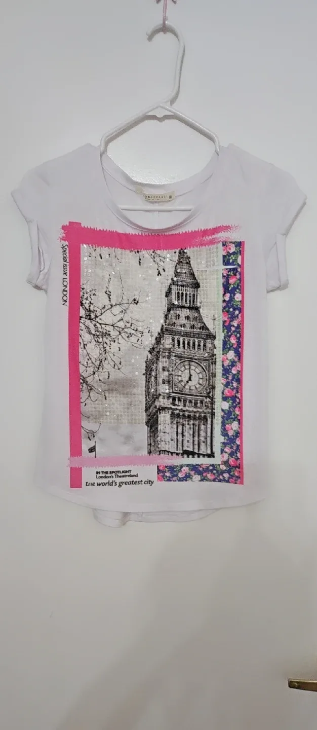 DONAPEARL White T-Shirt with London Print thumbnail
