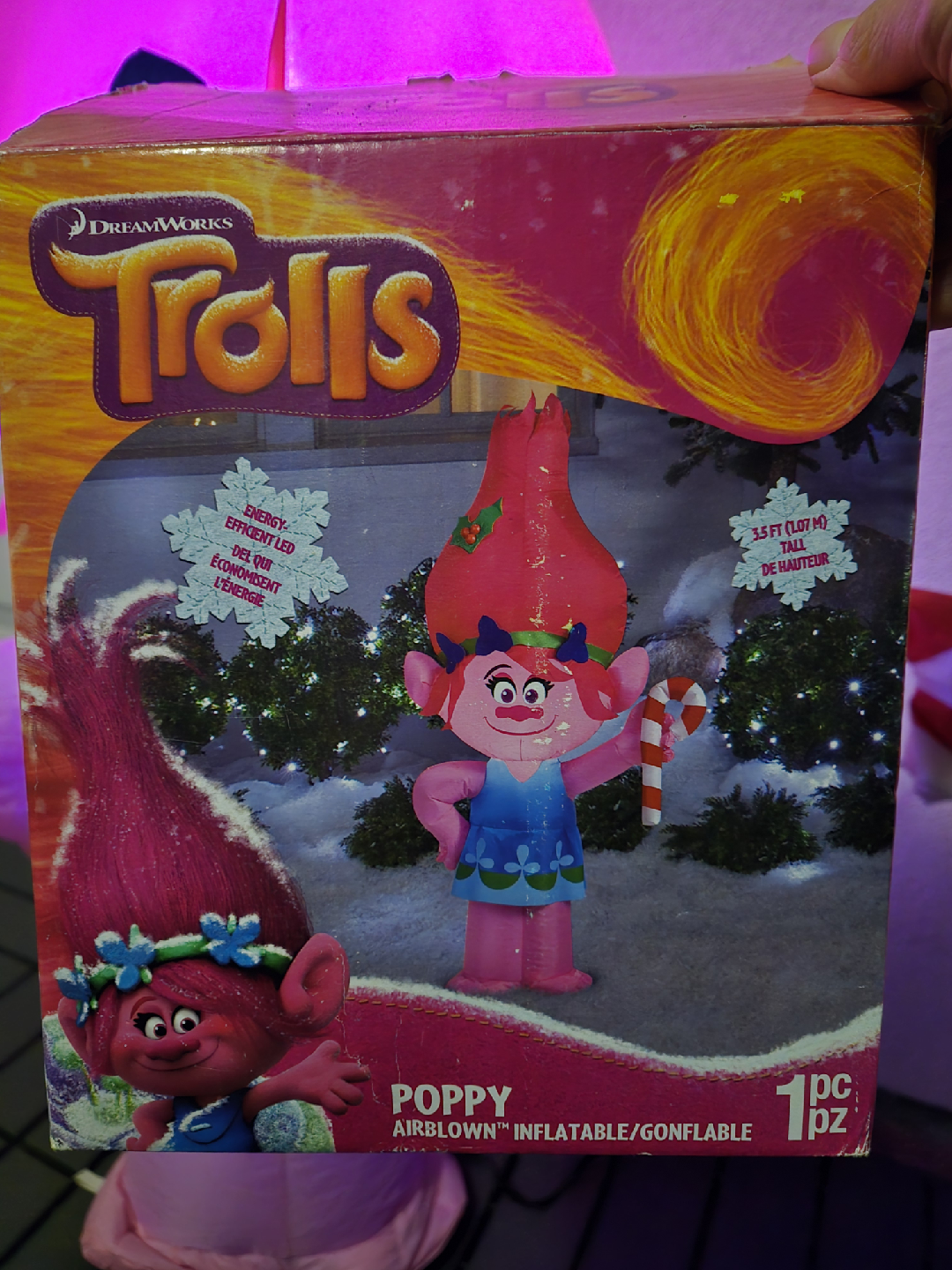 UPGRADED LED trolls poppy christmas inflatable