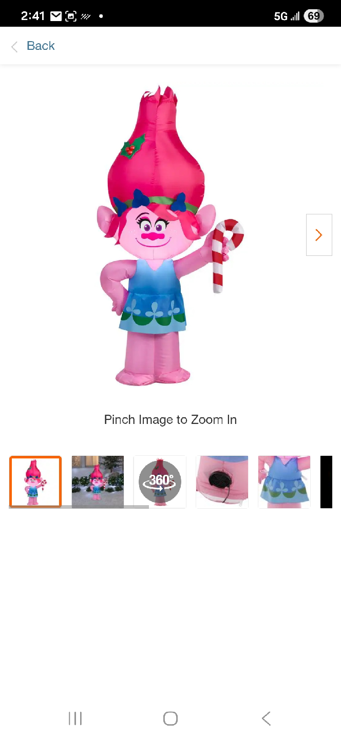 UPGRADED LED trolls poppy christmas inflatable - photo 4