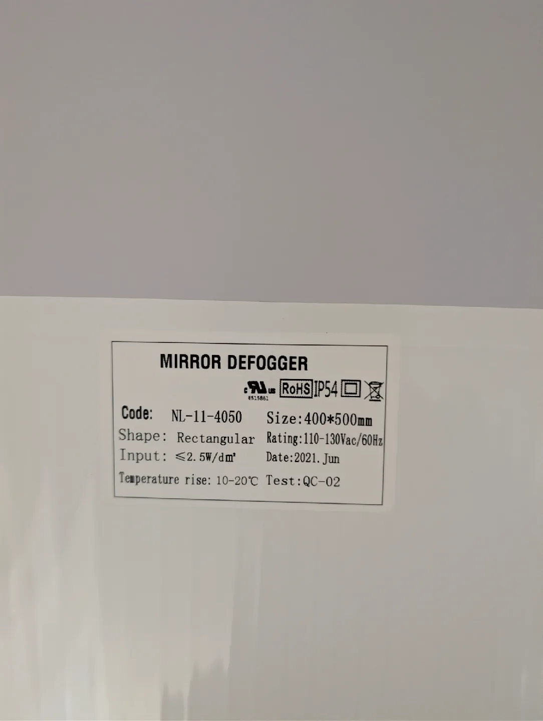 Illuminated LED Bathroom Mirror 400x500mm image indicator(4)