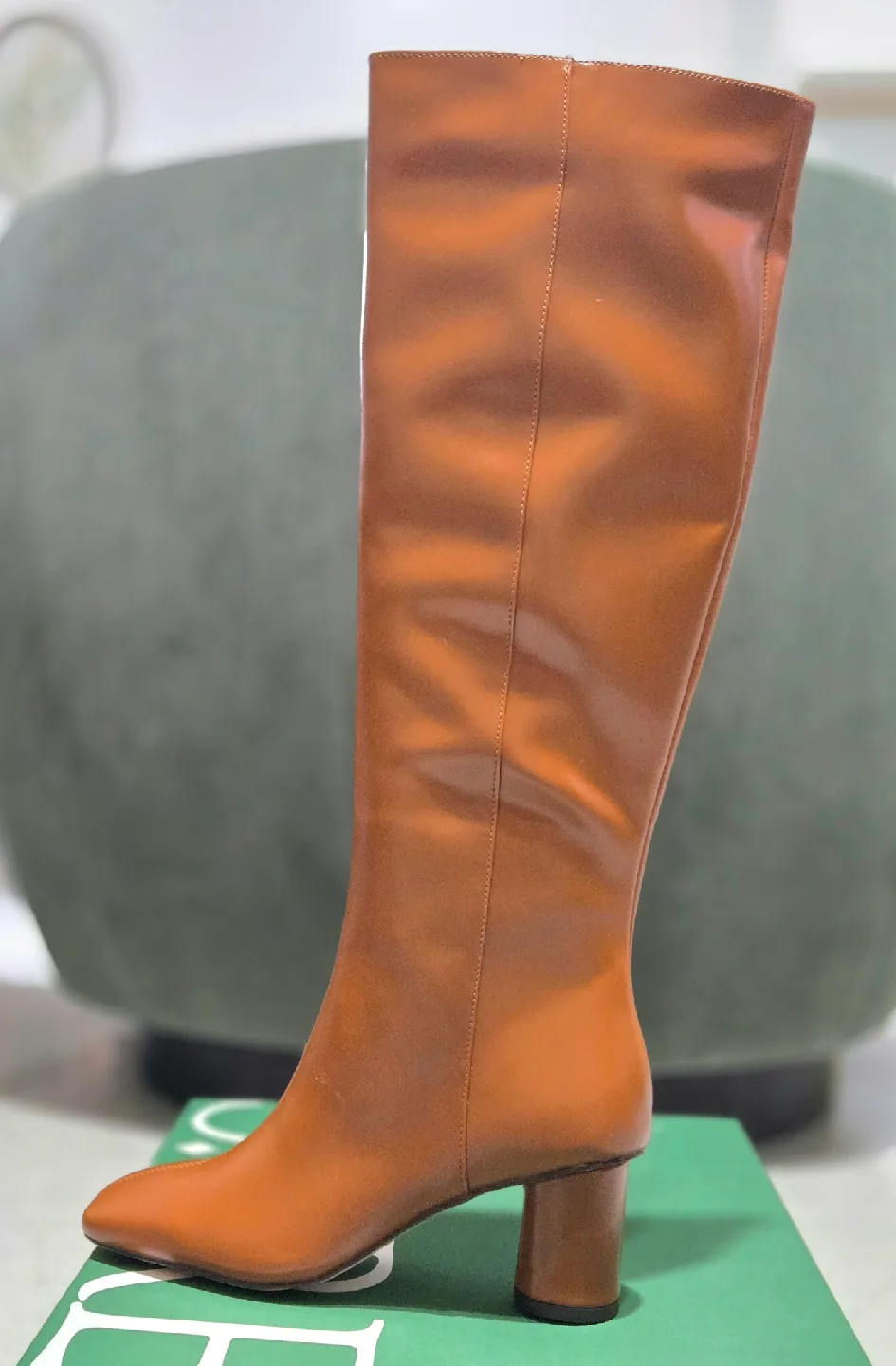 J.Crew Brown Leather Knee High Boots image indicator(2)