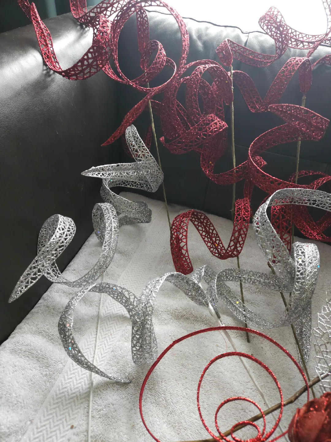 Christmas Decor Stems - Red and Silver - 12 image indicator(3)