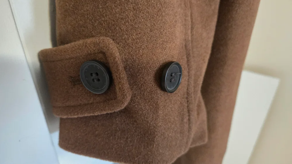 H&M Brown Wool Blend Coat - Size 42R image indicator(3)