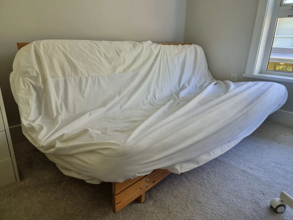 Collapsible Queen Size Futon / Sofa Bed with Mattress & Cover image indicator(3)