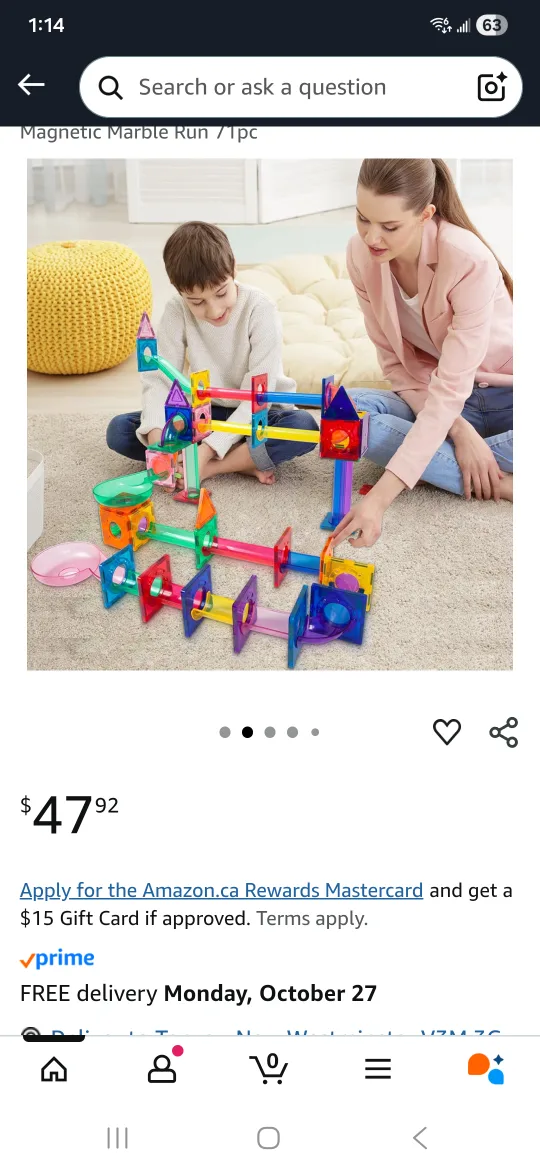 Picasso tiles magnetic marble run STEM sensory toys thumbnail