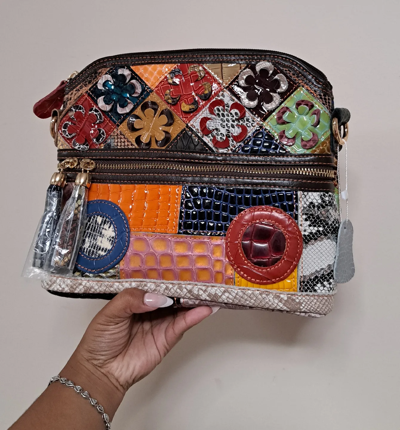 Patchwork Leather Crossbody Bag thumbnail