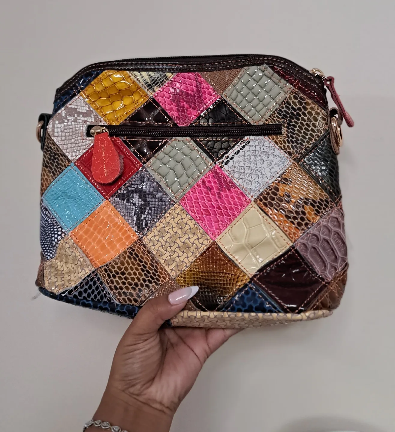 Patchwork Leather Crossbody Bag image indicator(3)