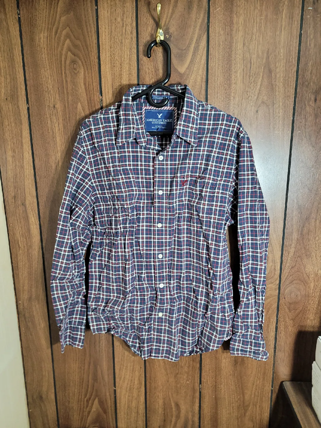 American Eagle Outfitters Vintage Fit Plaid Shirt L thumbnail