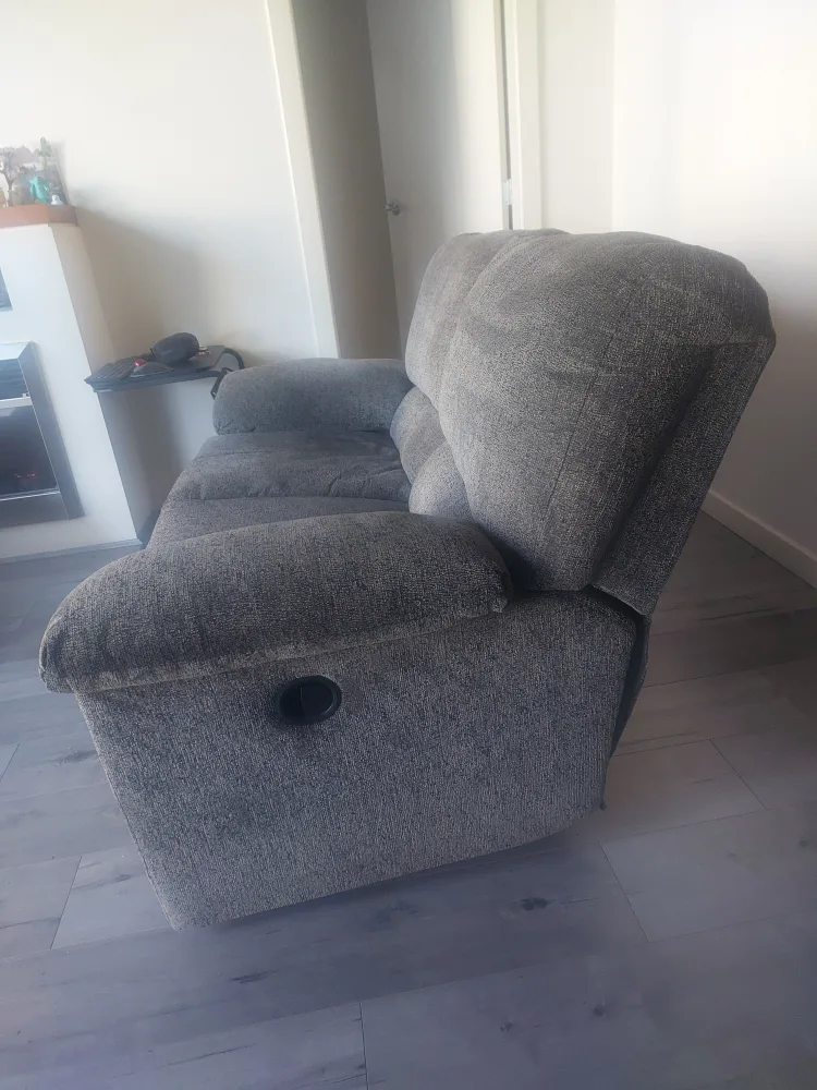 Grey Reclining Loveseat - 60" Wide image indicator(3)