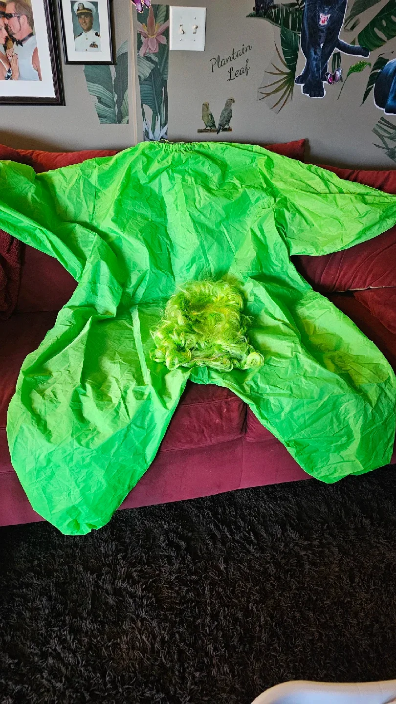 1 GREEN  INFLATABLE COSTUME FOR HALLOWEEN image indicator(2)