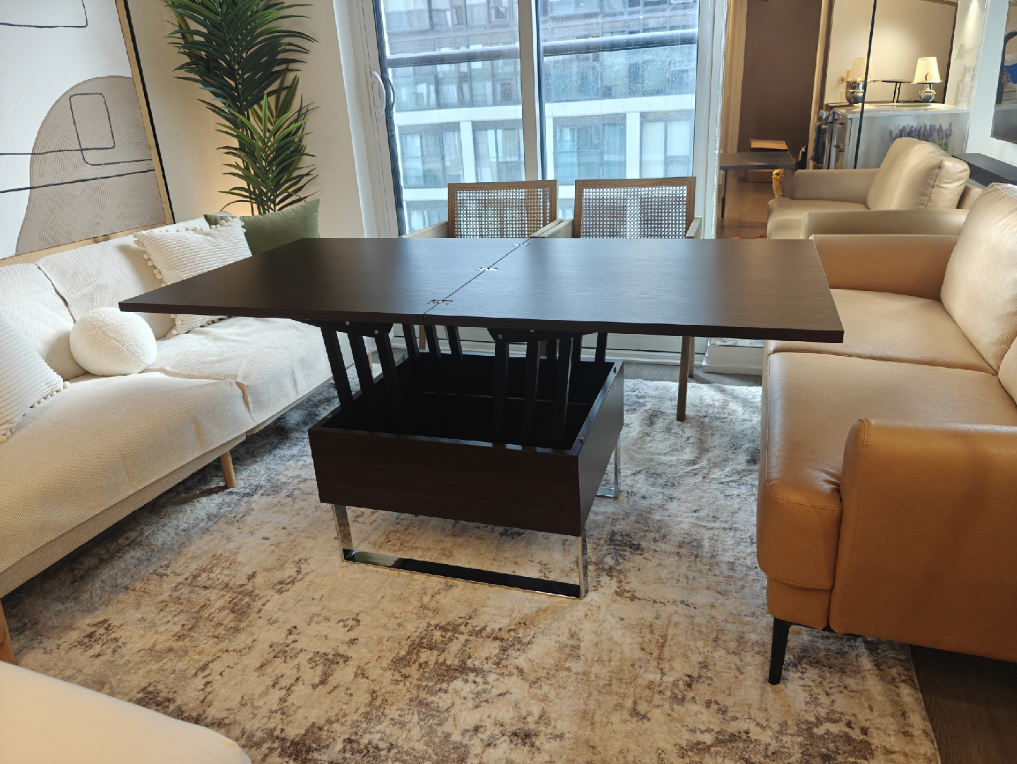 Milan Coffee Dining table convertible