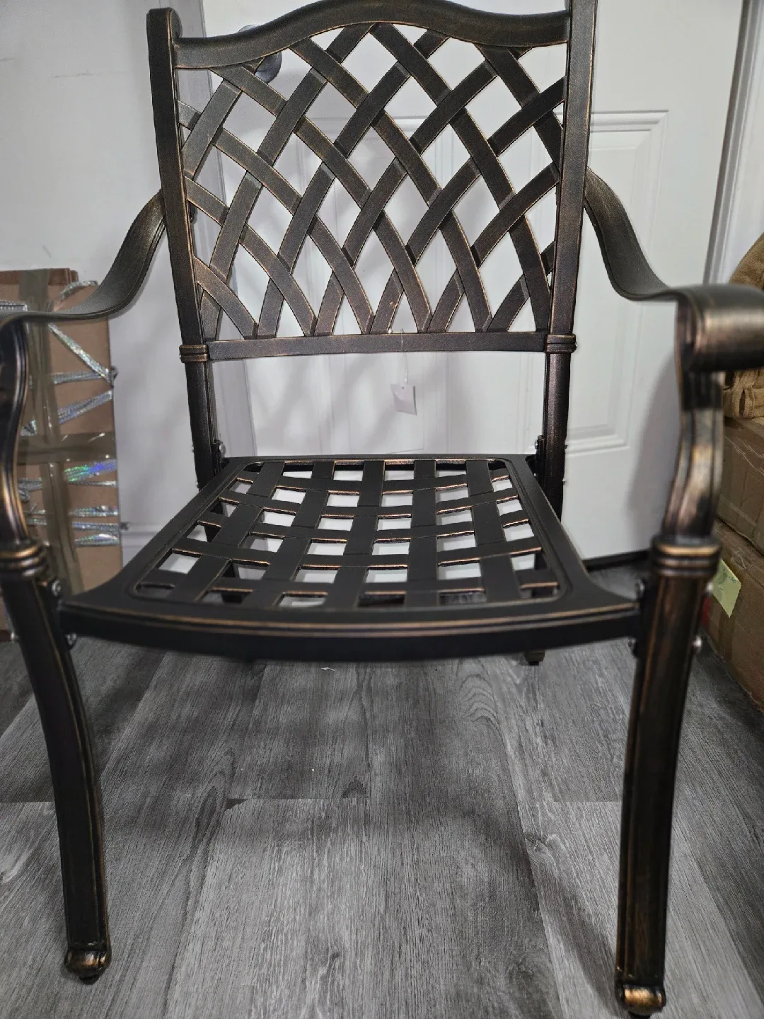 Cast Aluminum Outdoor Patio Dining Chair thumbnail