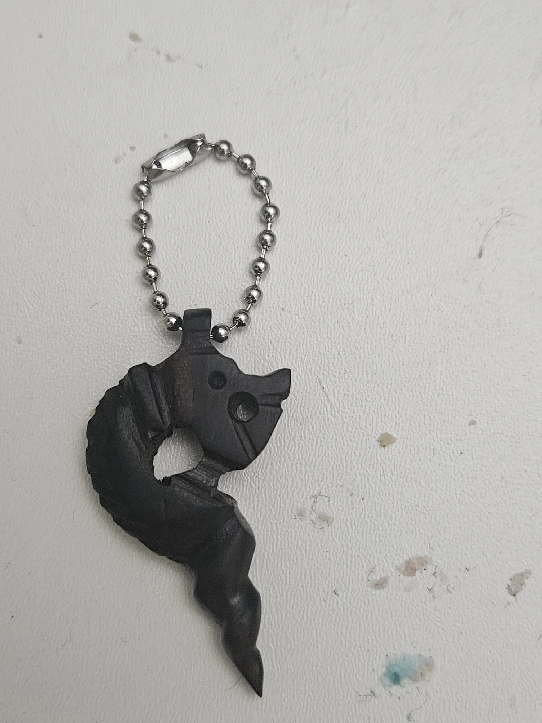 Hand Carved Wooden Seahorse Keychain