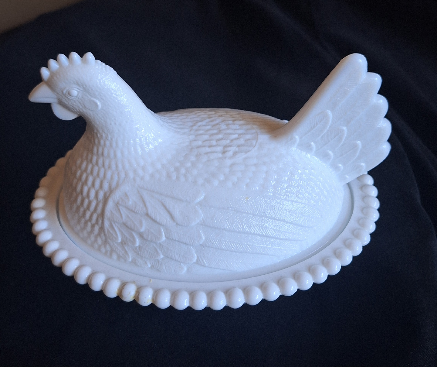 Vintage Glass Chicken on Nest - photo 4