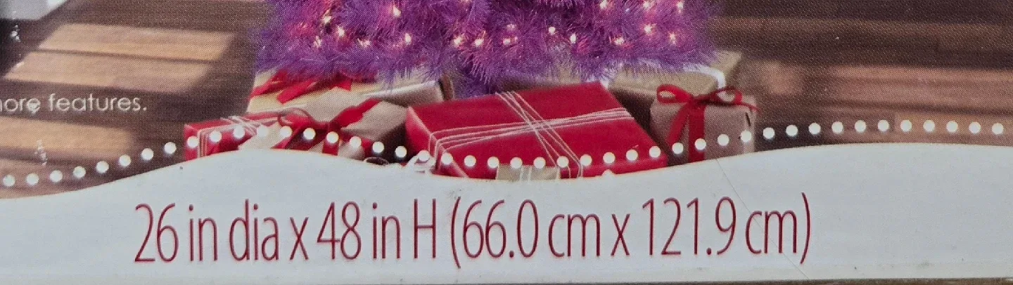 4 Foot Purple Artificial Christmas Tree with Pre-Strung Lights image indicator(3)