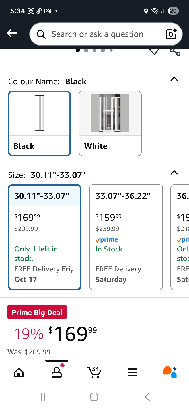 AiWMGL Extra Tall Pet Gate, 30.11-33.07" Wide - photo 2