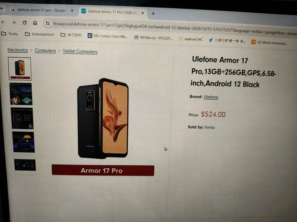 Ulefone Armor 17 Pro, 256GB, Black image indicator(3)