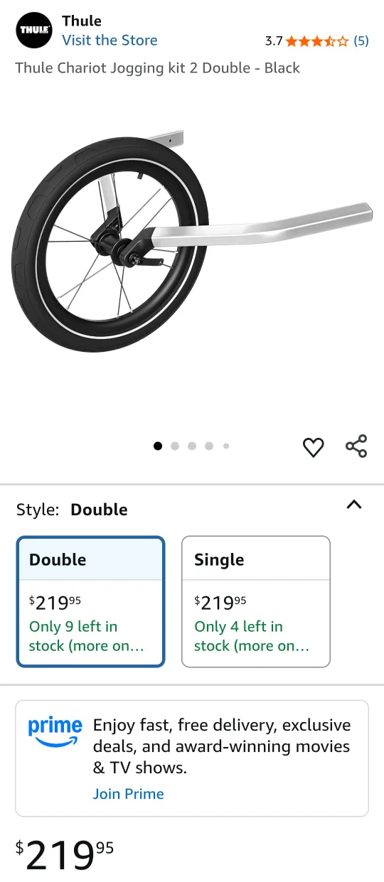 Thule Chariot 2 Jogging Kit - double - 16" Model image indicator(4)