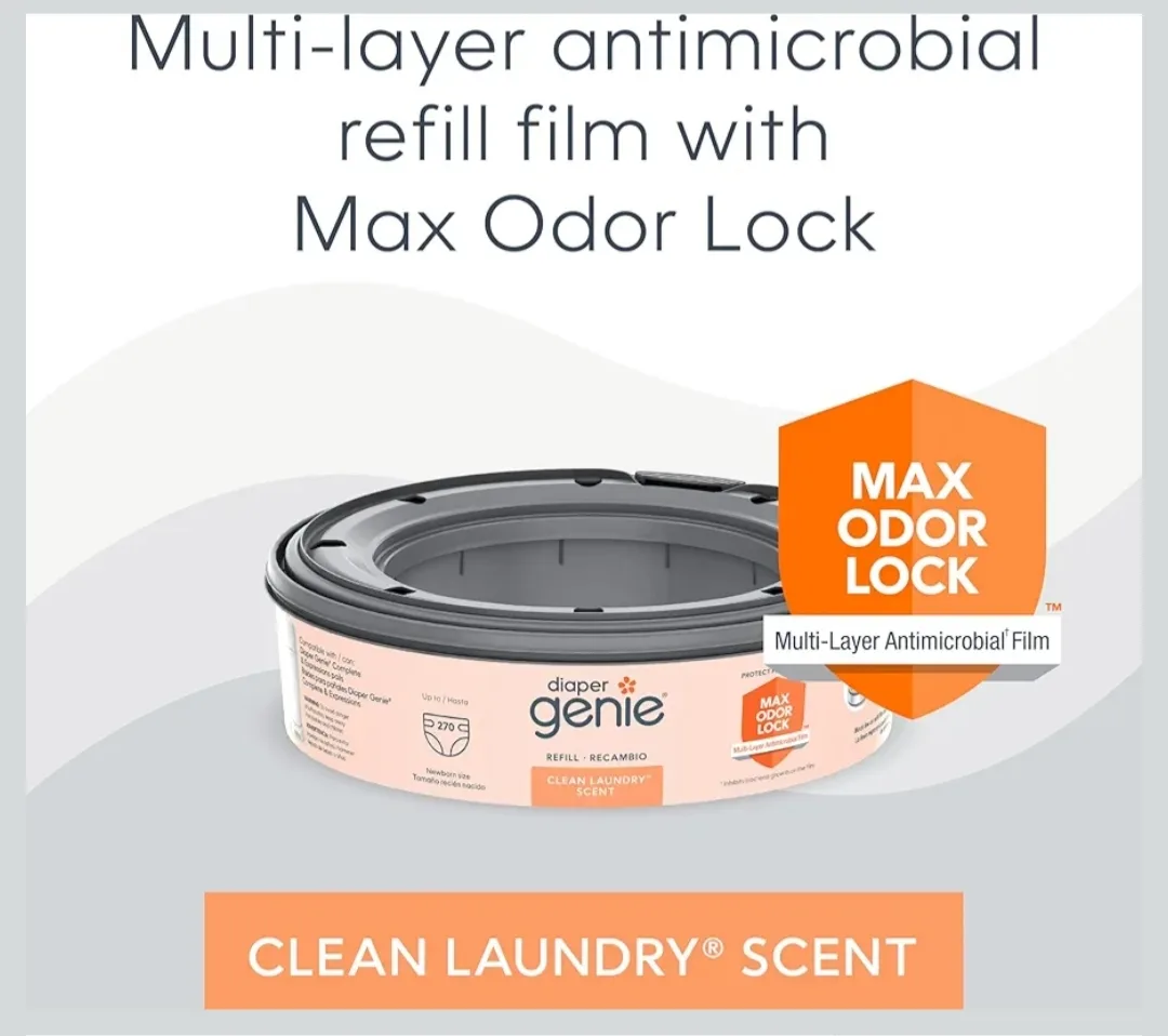 Diaper Genie Complete Pail with 8 Refills & Carbon Filter image indicator(6)