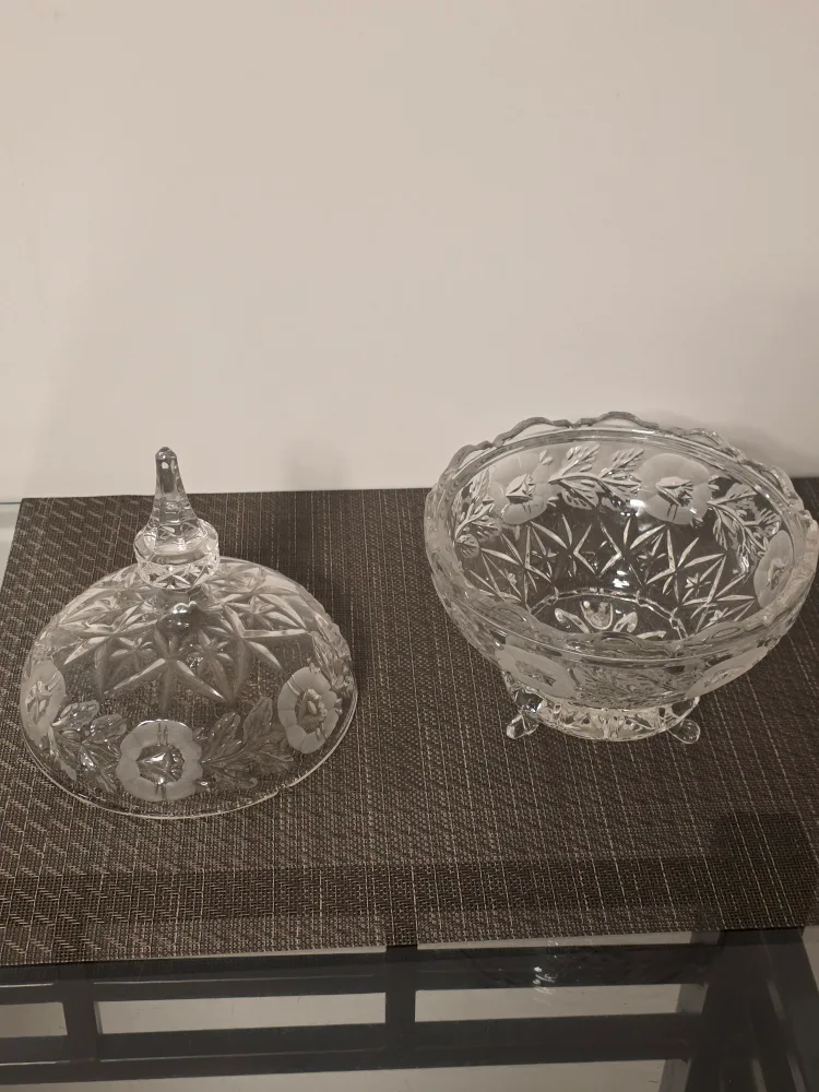 Vintage Crystal Candy Dish with Lid image indicator(4)