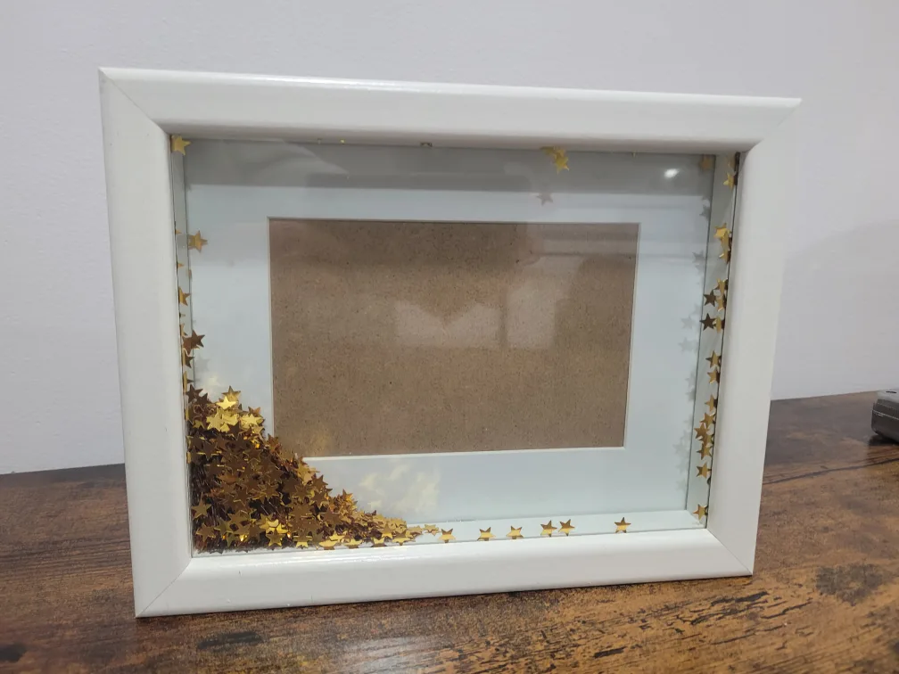 White Picture Frame with Gold Stars 🧡 image indicator(2)