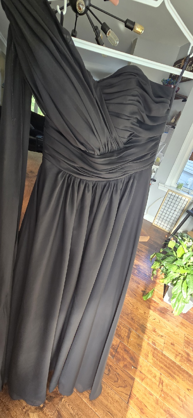 Black One-Shoulder Formal Dress, Size S