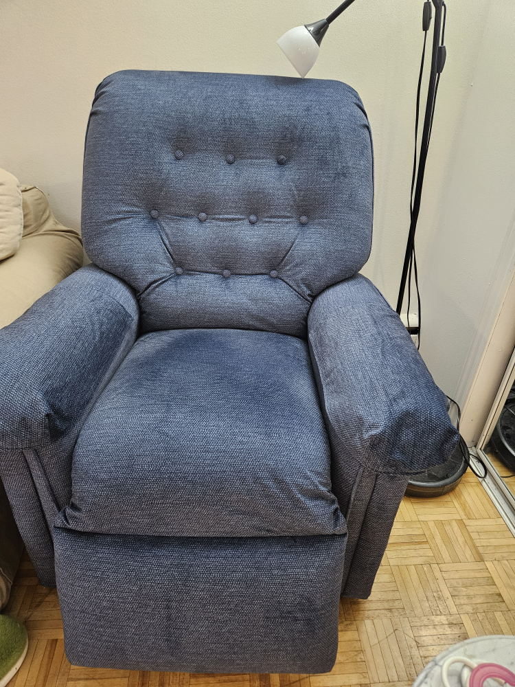 Blue Fabric Recliner Chair - photo 2