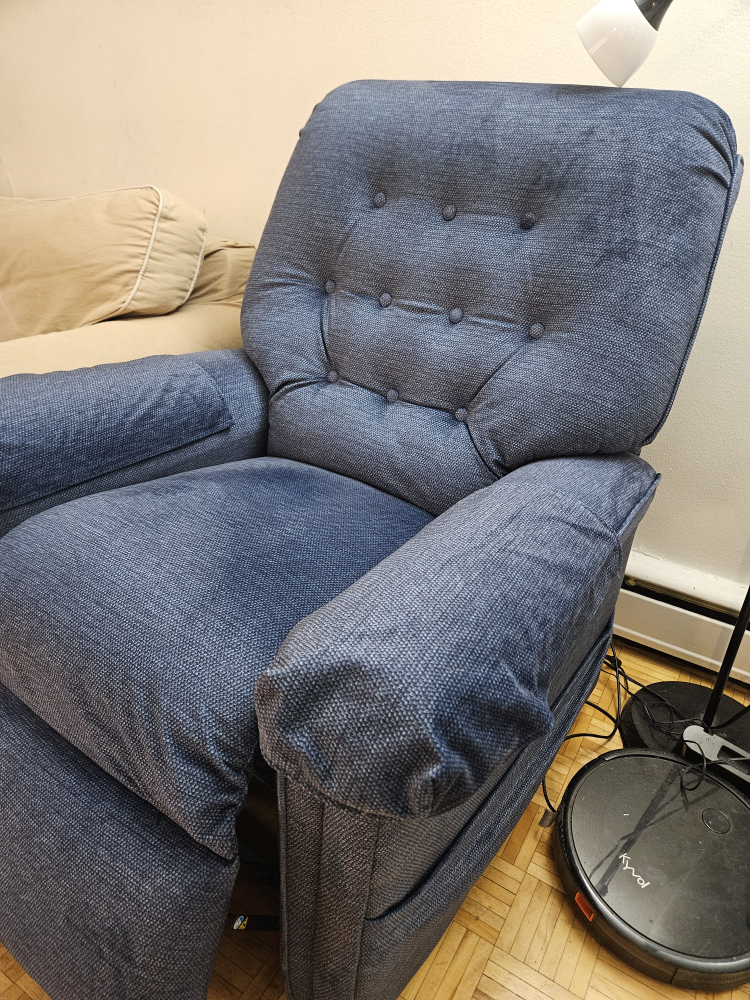 Blue Fabric Recliner Chair - photo 3