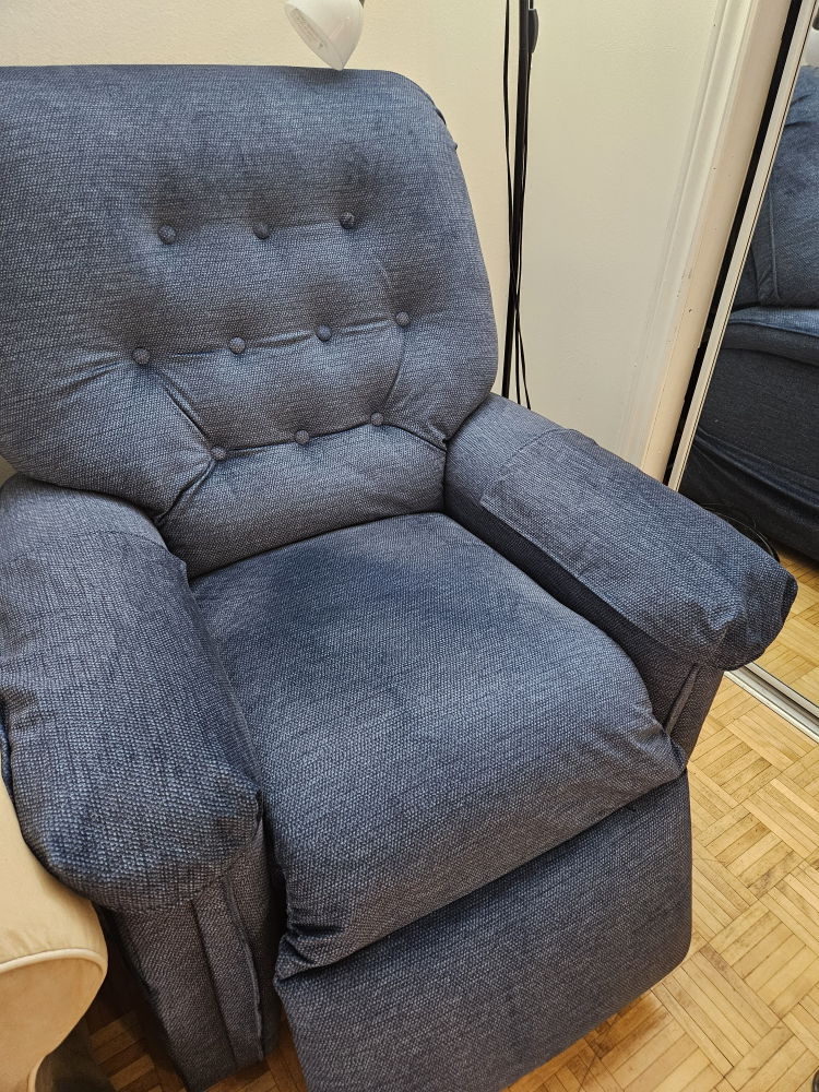 Blue Fabric Recliner Chair - photo 5