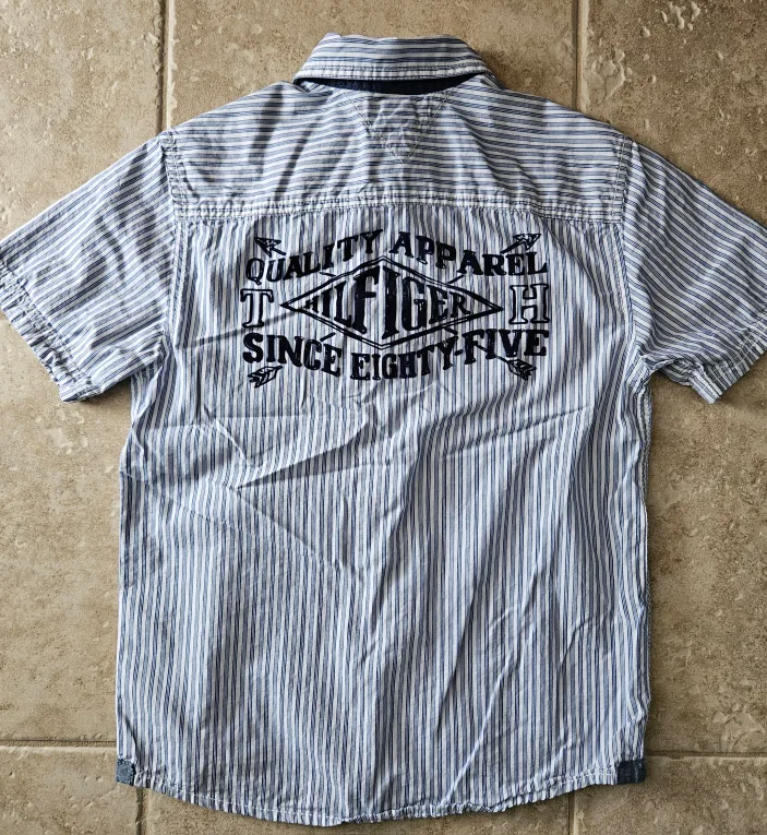 Size M (8-10) Tommy Hilfiger Button-Down Dress Shirt image indicator(2)
