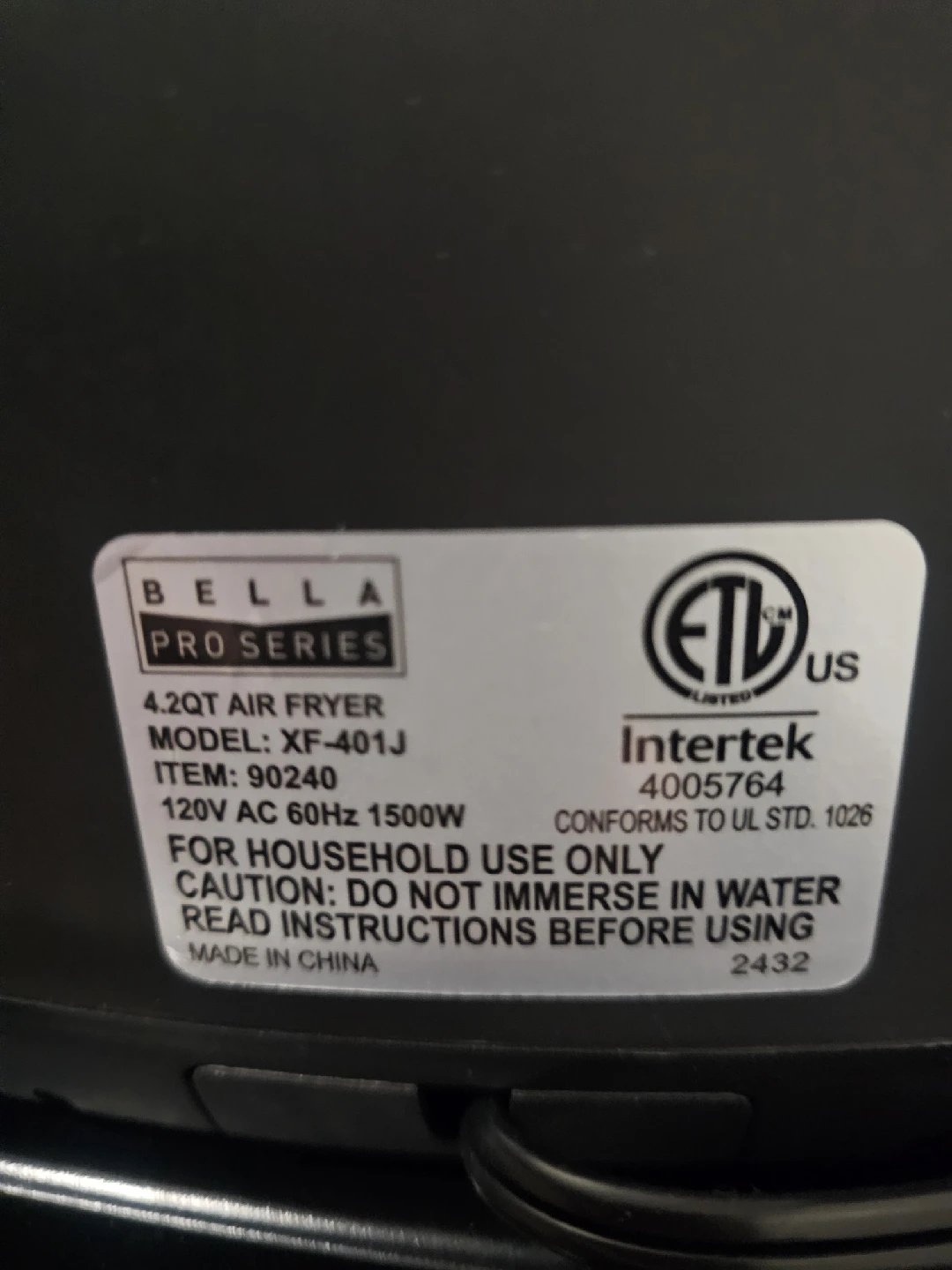 NEW Bella Pro 4.2-qt Touchscreen Air Fryer - Stainless Steel - photo 2
