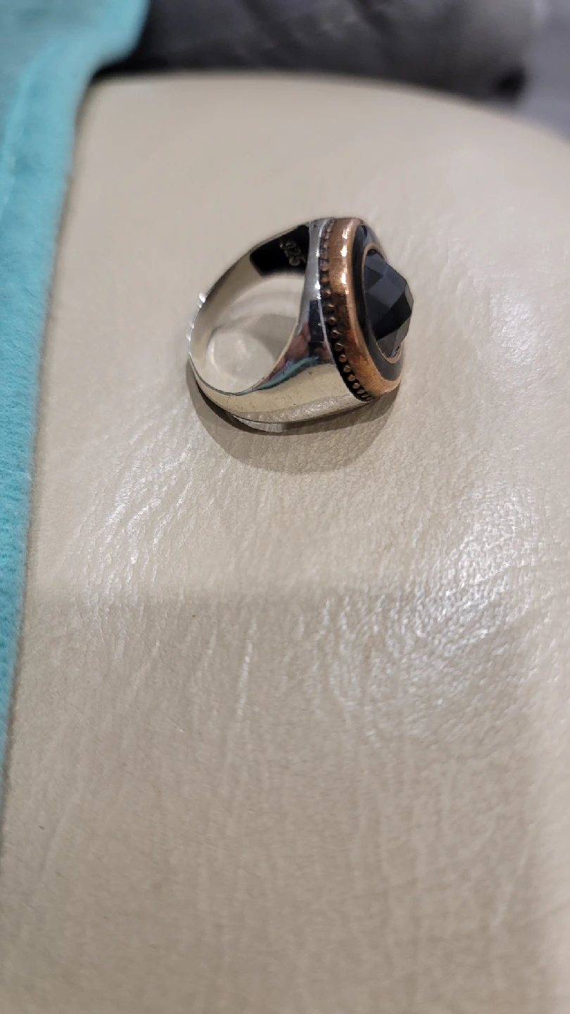 Silver & Onix Ring - photo 2