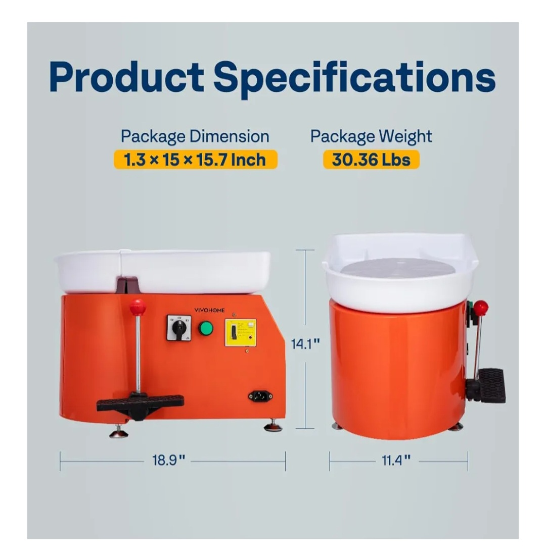 VIVOHOME Pottery Wheel Machine