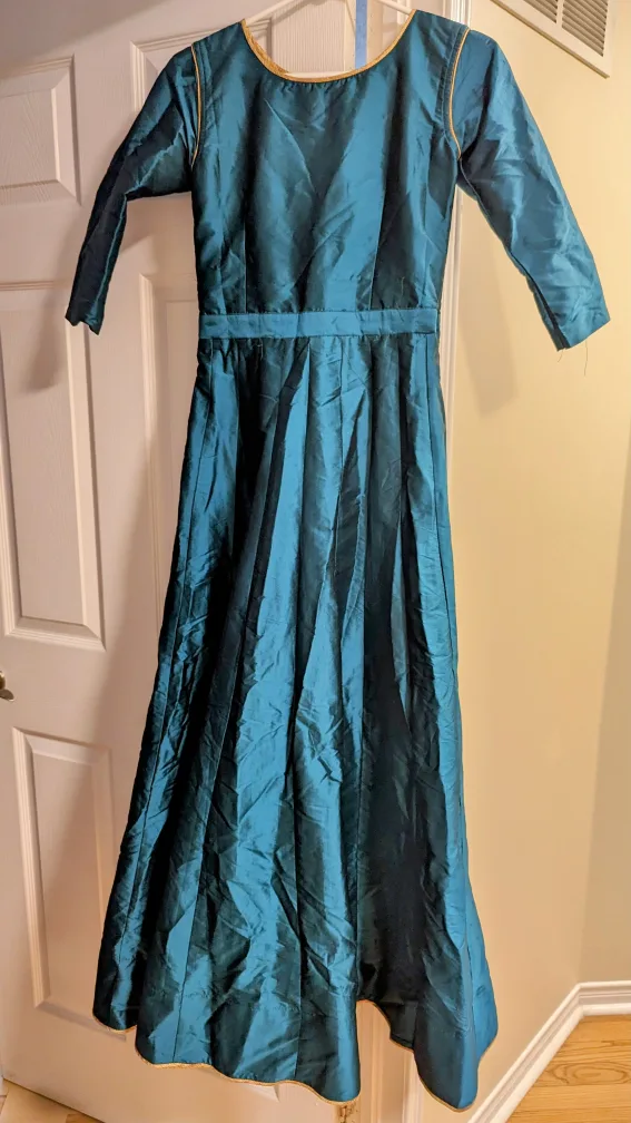 Teal Maxi Dress with Gold Detail image indicator(2)