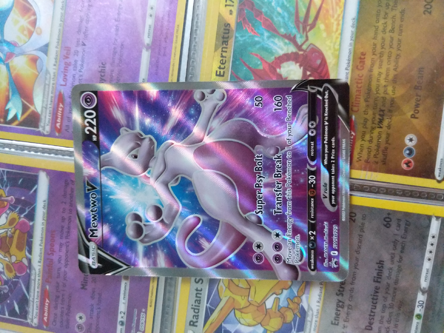 Pokemon Mewtwo V Card