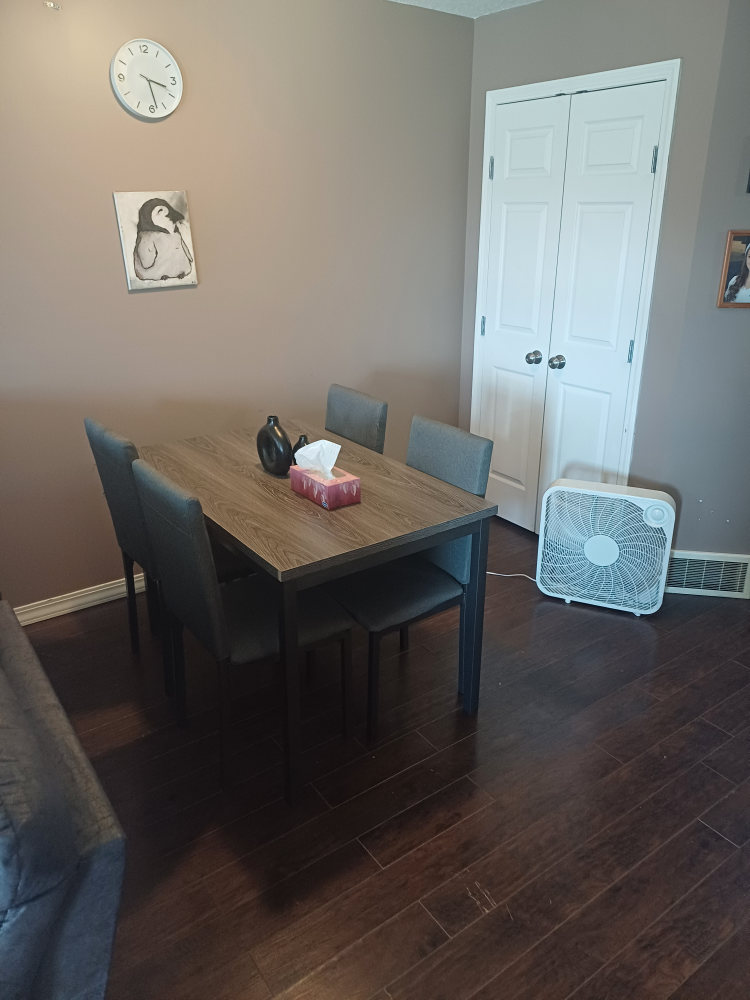 Dining Table with 4 Chairs - Grey