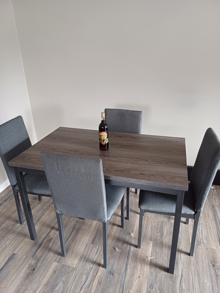 Dining Table with 4 Chairs - Grey - photo 2