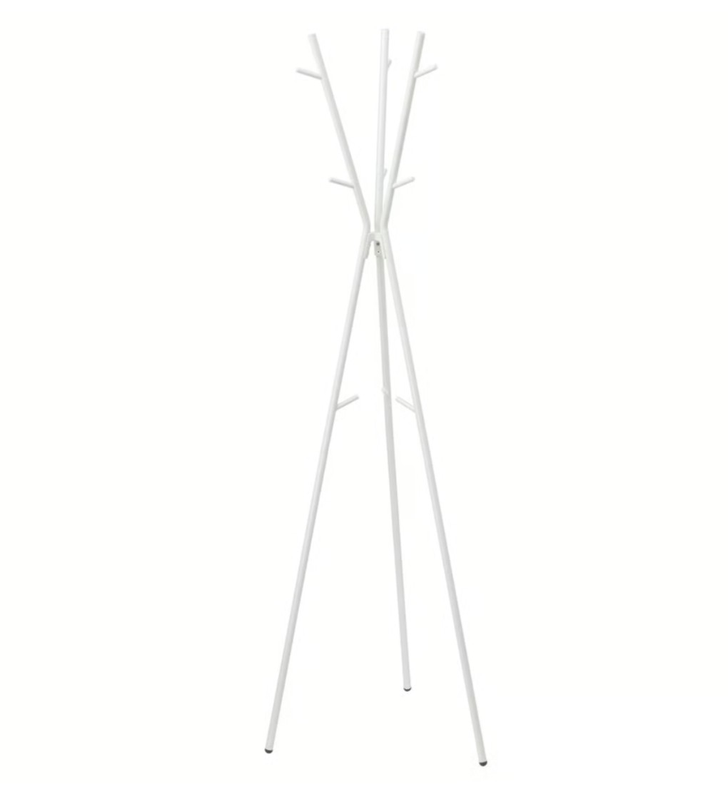 EKRAR Hat and coat stand, white, 169 cm (66 1/2 ")