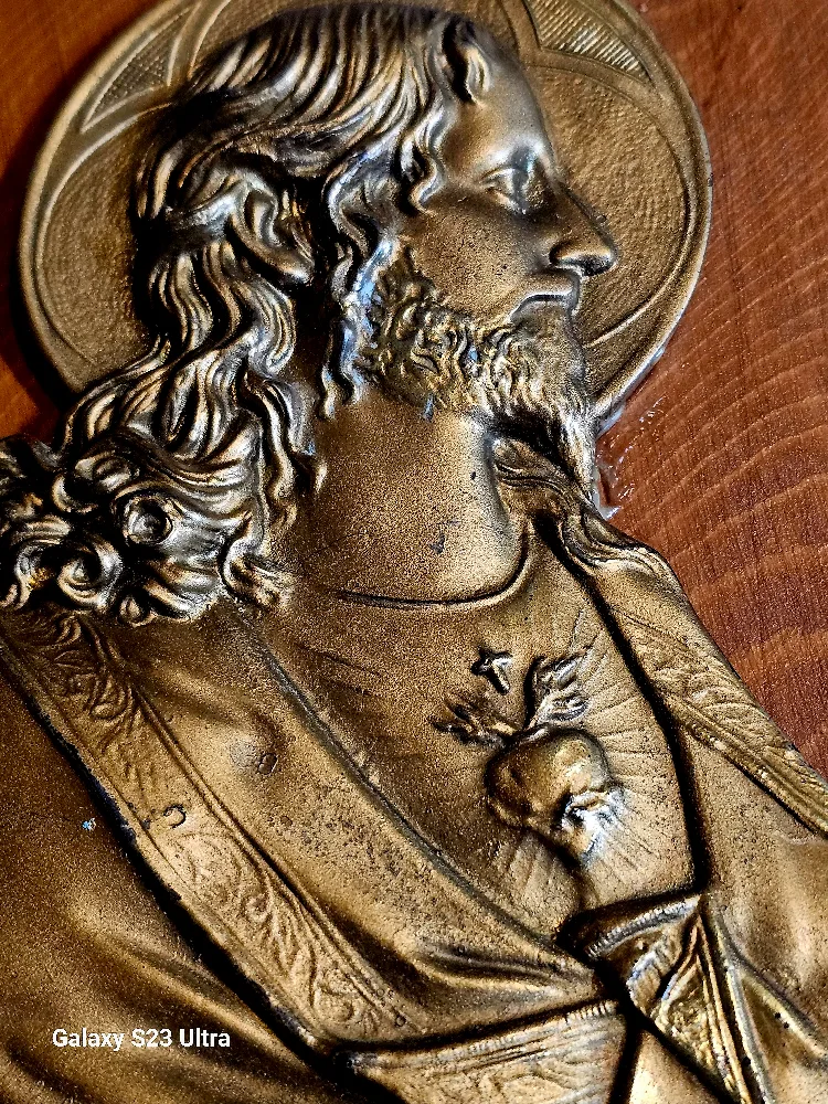 Vintage Sacred Heart of Jesus Wall Plaque image indicator(4)