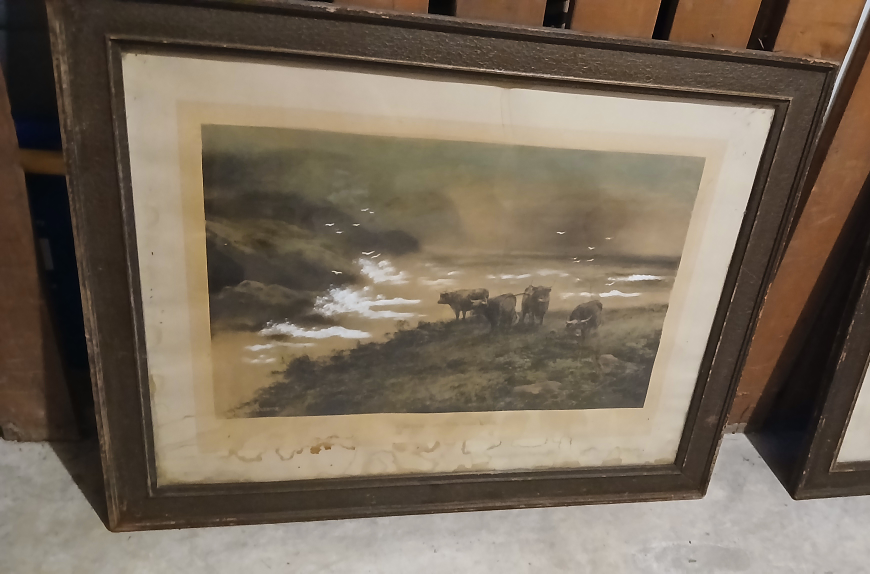 Pair large Elmer Keene Framed Prints - photo 2