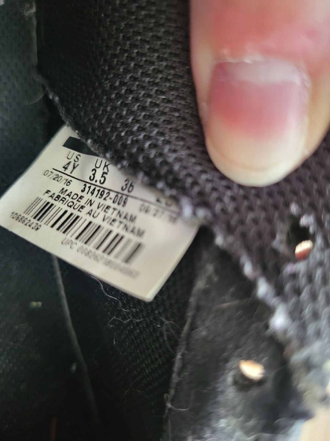 Nike Air Force 1 Black Sneakers - Size 4 - photo 4