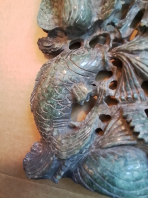 Rare Chinese Serpentine Carved Boulder - photo 5
